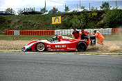 Trouble for Thomas Bscher with the Ferrari 333 SP s/n 003 which the shared with Giovanni Lavaggi and Gaston Mazzacane