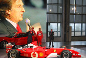 Luca di Montezemolo, Michael Schumacher, Rubens Barrichello and Jean Todt