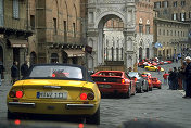 Arrival at Siena's famous Piazza del Campo