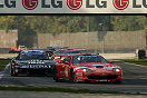 Fabrizio Gollin, Ferrari 550 Maranlello, leads Anthony Kumpen,  Chrysler Viper GTS-R, into the second chicane, first lap