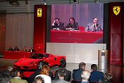 Gullwing doors of the Enzo Ferrari opened width, Luca di Montezemolo, Piero Ferrari and Jean Todt