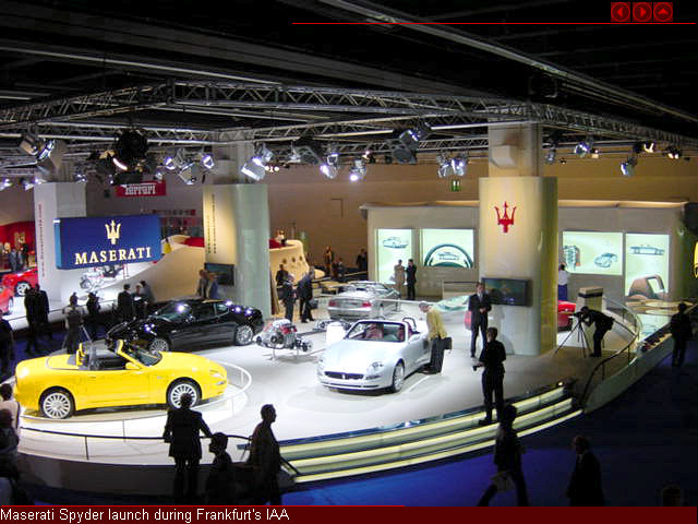 Maserati Spyder launch during Frankfurt's IAA