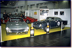 250 GT Coupé Boano s/n 0569GT light metallic blue with silver top/grey & 250 GT Lusso s/n 5387GT silvergrey metallic/red