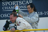 Champagne frolics for Andy Wallace and Hayanari Shimoda