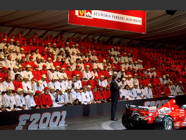 Luca Cordero di Montezemolo greeting the tifosi