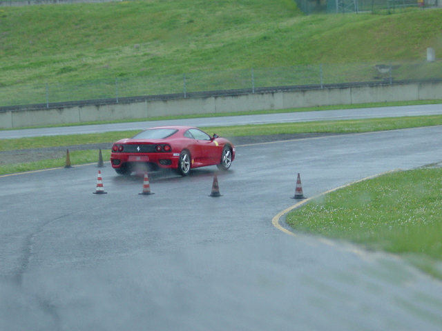 From the pace car, a 360 entering the main straight