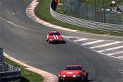 The pack stampeding uphill Eau Rouge