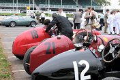 Assembly Area;12 ERA B-Type R11B Paddins Dowling;21 Maserati 8 CM ch.Nr.3020 Stephan Rettenmaier;18 Maserati 6 C-34 ch.Nr.3023 Josef Otto Rettenmaier