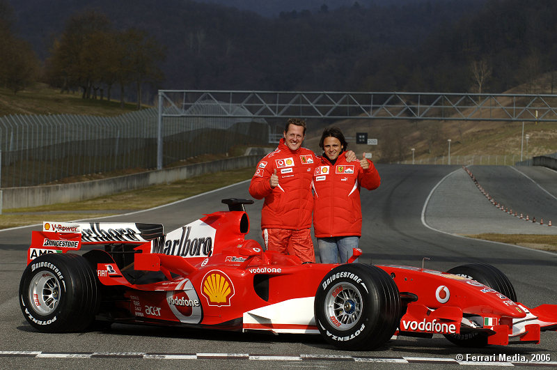 Michael Schumacher and Felipe Massa