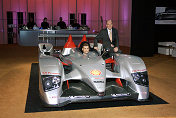 Tom Kristensen and Head of Audi Motorsport Dr Wolfgang Ullrich at the USA premiere of the Audi R10 in Los Angeles