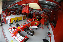 The Ferrari garage