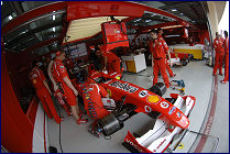 The Ferrari garage