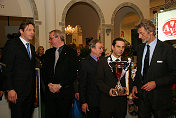 Götz Seidel & Helmut Eberlein being handed over the prize for the official Ferrari Display