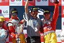 Andrea Bertolini, Fabrizio de Simone and JMB representitive celebrate  N-GT win