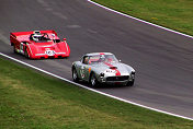 Two very different cars have to share a grid, 712 CanAm and 250 GT SWB, s/n 1010 & s/n 1887GT