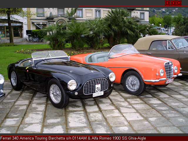 Ferrari 340 America Touring Barchetta s/n 0114AM & Alfa Romeo 1900 SS Ghia-Aigle