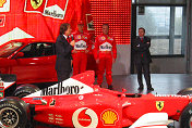 Luca di Montezemolo, Michael Schumacher, Rubens Barrichello and Jean Todt