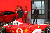 Luca di Montezemolo, Michael Schumacher, Rubens Barrichello and Jean Todt