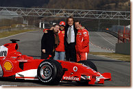 Jean Todt, Felipe Massa, Luca di Montezemolo and Michael Schumacher