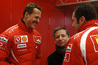 Michael Schumacher, Jean Todt and Stefano Domenicali