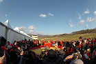 The crowed Scuderia Ferrari Club group with Scuderia drivers