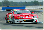 Danny Sullivan steers the #25 Barron Connor Ferrari 575  GTC s/n 2212 on  Monday at Sebring