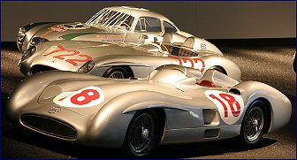 Mercedes-Benz W196 1955, 300SLR 1955, 300SL 1952 (front to back)