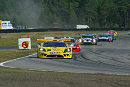 Lap 1. Walter Lechner Jnr leads the pack in the Konrad Saleen S7R