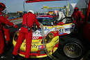 Pit stop for the N-GT winners, Emmanuel Collard and Tim Sugden and The EMKA racing Porsche 996 GT3-RS