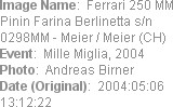 Image Name:  Ferrari 250 MM Pinin Farina Berlinetta s/n 0298MM - Meier / Meier (CH) 
Event:  Mill...