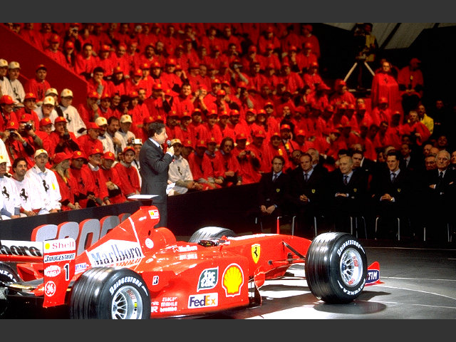 Jean Todt explaining the new F2001