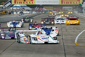 JJ Lehto leads after the start in front of Allan McNish