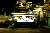 Champion R8 in the pits during night practice