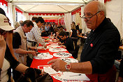 Scrutineering at the Piazza Vittoria in Brescia