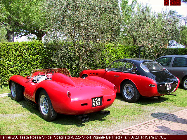 Ferrari 250 Testa Rossa Spider Scaglietti & 225 Sport Vignale Berlinetta, s/n 0720TR & s/n 0170ET