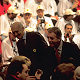 Piero Lardi-Ferrari (right) and Antonio Ghini (head of Ferrari's PR) greeting special guests