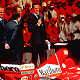 Michael Schumacher holding his speech in Italian