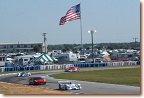 ALMS cars in practice at Sebring