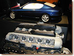 456 GT scale model over 456 GT engine