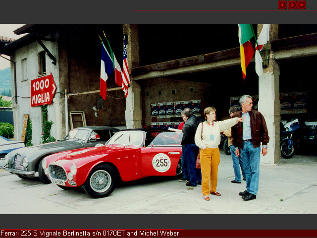 Ferrari 225 S Vignale Berlinetta s/n 0170ET and Michel Weber