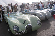 Jaguar "C" Types ... in front Jaguar C-Type sn.XKC 005