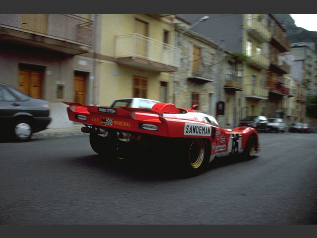 Ferrari 512 M s/n  1028 racing through Collesano