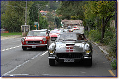 Sidney, Australia - Miss Australia, Sabrina Houssami and the New Wales President celebrate Ferrari 60 Relay's passage - Ferrari 250 GT SWB Berlinetta s/n 2335GT